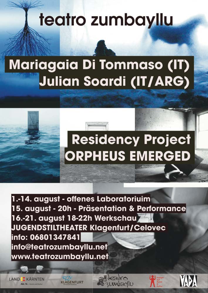 Plakat Orpheus Emerged von Soardi und Di Tommaso / im Jugendstiltheater Klagenfurt/Celovec &ndash; August 2026